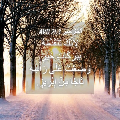 Picture 04 - اَلْمَزَامِيرُ 21:3 AVD - لِأَنَّكَ تَتَقَدَّمُهُ - Bible Verse Picture