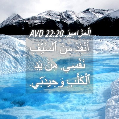 Picture 04 - اَلْمَزَامِيرُ 22:20 AVD - أَنْقِذْ مِنَ ٱلسَّيْفِ - Bible Verse Picture