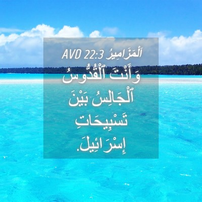 Picture 04 - اَلْمَزَامِيرُ 22:3 AVD - وَأَنْتَ ٱلْقُدُّوسُ - Bible Verse Picture