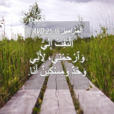 Picture 04 - اَلْمَزَامِيرُ 25:16 AVD - اِلْتَفِتْ إِلَيَّ - Bible Verse Picture