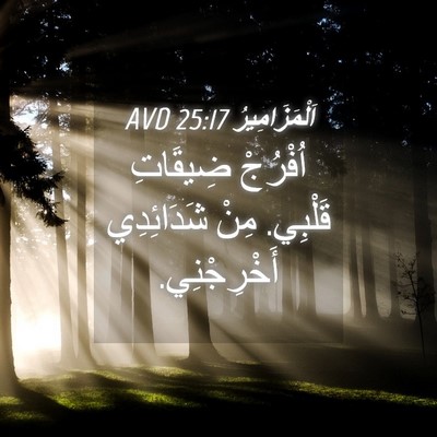 Picture 04 - اَلْمَزَامِيرُ 25:17 AVD - اُفْرُجْ ضِيقَاتِ قَلْبِي. - Bible Verse Picture