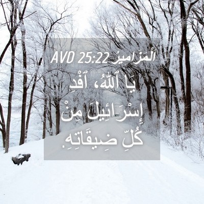 Picture 04 - اَلْمَزَامِيرُ 25:22 AVD - يَا ٱللهُ، ٱفْدِ - Bible Verse Picture