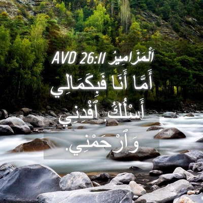 Picture 04 - اَلْمَزَامِيرُ 26:11 AVD - أَمَّا أَنَا فَبِكَمَالِي - Bible Verse Picture