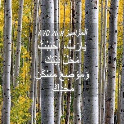 Picture 04 - اَلْمَزَامِيرُ 26:8 AVD - يَارَبُّ، أَحْبَبْتُ - Bible Verse Picture