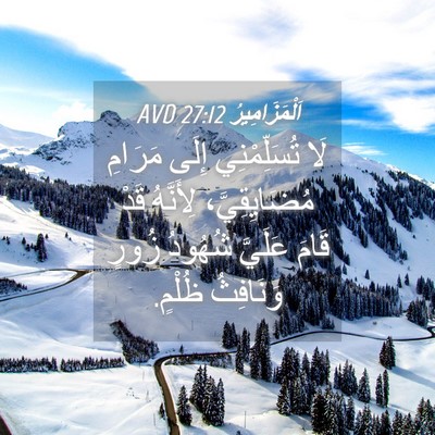 Picture 04 - اَلْمَزَامِيرُ 27:12 AVD - لَا تُسَلِّمْنِي إِلَى - Bible Verse Picture