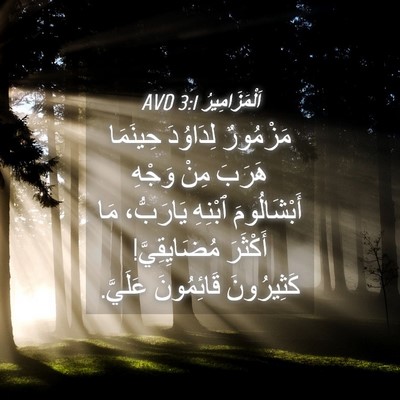 Picture 04 - اَلْمَزَامِيرُ 3:1 AVD - مَزْمُورٌ لِدَاوُدَ - Bible Verse Picture
