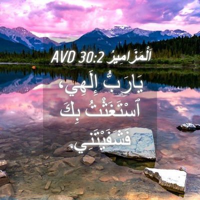 Picture 04 - اَلْمَزَامِيرُ 30:2 AVD - يَارَبُّ إِلَهِي، - Bible Verse Picture