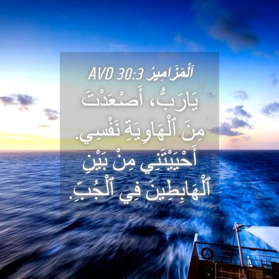 Picture 04 - اَلْمَزَامِيرُ 30:3 AVD - يَارَبُّ، أَصْعَدْتَ مِنَ - Bible Verse Picture