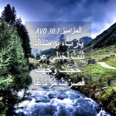Picture 04 - اَلْمَزَامِيرُ 30:7 AVD - يَارَبُّ، بِرِضَاكَ - Bible Verse Picture