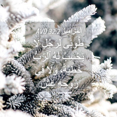 Picture 04 - اَلْمَزَامِيرُ 32:2 AVD - طُوبَى لِرَجُلٍ لَا - Bible Verse Picture