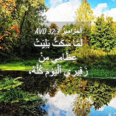 Picture 04 - اَلْمَزَامِيرُ 32:3 AVD - لَمَّا سَكَتُّ بَلِيَتْ - Bible Verse Picture
