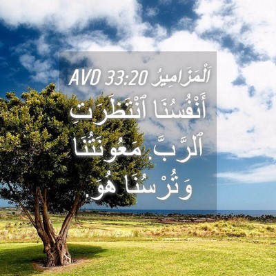 Picture 04 - اَلْمَزَامِيرُ 33:20 AVD - أَنْفُسُنَا ٱنْتَظَرَتِ - Bible Verse Picture