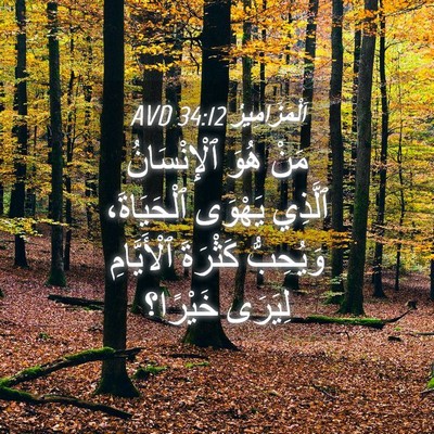 Picture 04 - اَلْمَزَامِيرُ 34:12 AVD - مَنْ هُوَ ٱلْإِنْسَانُ - Bible Verse Picture