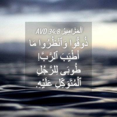 Picture 04 - اَلْمَزَامِيرُ 34:8 AVD - ذُوقُوا وَٱنْظُرُوا مَا - Bible Verse Picture