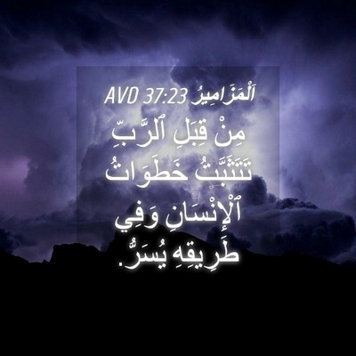 Picture 04 - اَلْمَزَامِيرُ 37:23 AVD - مِنْ قِبَلِ ٱلرَّبِّ - Bible Verse Picture