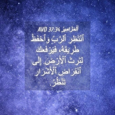 Picture 04 - اَلْمَزَامِيرُ 37:34 AVD - ٱنْتَظِرِ ٱلرَّبَّ - Bible Verse Picture