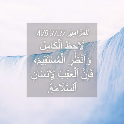 Picture 04 - اَلْمَزَامِيرُ 37:37 AVD - لَاحِظِ ٱلْكَامِلَ - Bible Verse Picture