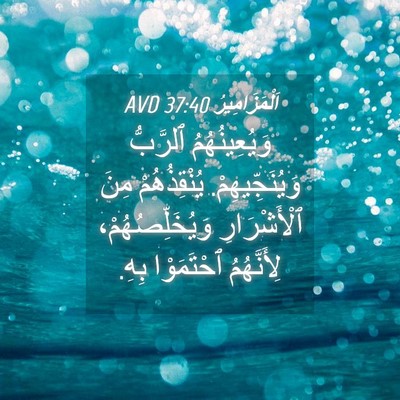 Picture 04 - اَلْمَزَامِيرُ 37:40 AVD - وَيُعِينُهُمُ ٱلرَّبُّ - Bible Verse Picture