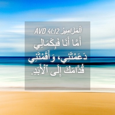 Picture 04 - اَلْمَزَامِيرُ 41:12 AVD - أَمَّا أَنَا فَبِكَمَالِي - Bible Verse Picture