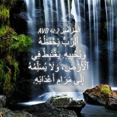 Picture 04 - اَلْمَزَامِيرُ 41:2 AVD - ٱلرَّبُّ يَحْفَظُهُ - Bible Verse Picture