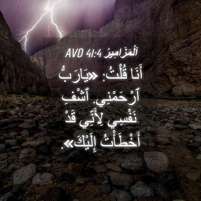 Picture 04 - اَلْمَزَامِيرُ 41:4 AVD - أَنَا قُلْتُ: «يَارَبُّ - Bible Verse Picture