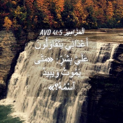 Picture 04 - اَلْمَزَامِيرُ 41:5 AVD - أَعْدَائِي يَتَقَاوَلُونَ - Bible Verse Picture
