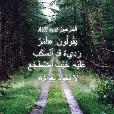 Picture 04 - اَلْمَزَامِيرُ 41:8 AVD - يَقُولُونَ: «أَمْرٌ - Bible Verse Picture
