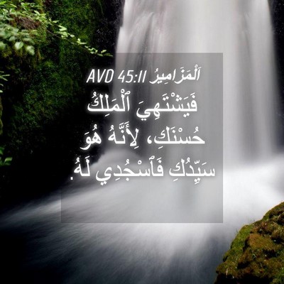 Picture 04 - اَلْمَزَامِيرُ 45:11 AVD - فَيَشْتَهِيَ ٱلْمَلِكُ - Bible Verse Picture