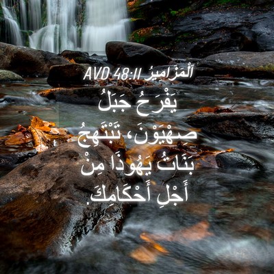 Picture 04 - اَلْمَزَامِيرُ 48:11 AVD - يَفْرَحُ جَبَلُ - Bible Verse Picture