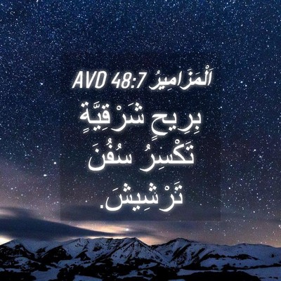 Picture 04 - اَلْمَزَامِيرُ 48:7 AVD - بِرِيحٍ شَرْقِيَّةٍ - Bible Verse Picture