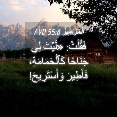Picture 04 - اَلْمَزَامِيرُ 55:6 AVD - فَقُلْتُ: «لَيْتَ لِي - Bible Verse Picture