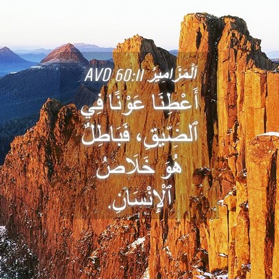 Picture 04 - اَلْمَزَامِيرُ 60:11 AVD - أَعْطِنَا عَوْنًا فِي - Bible Verse Picture