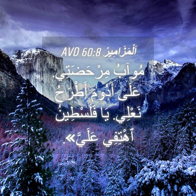 Picture 04 - اَلْمَزَامِيرُ 60:8 AVD - مُوآبُ مِرْحَضَتِي. عَلَى - Bible Verse Picture