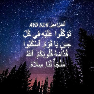 Picture 04 - اَلْمَزَامِيرُ 62:8 AVD - تَوَكَّلُوا عَلَيْهِ فِي - Bible Verse Picture
