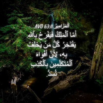 Picture 04 - اَلْمَزَامِيرُ 63:11 AVD - أَمَّا ٱلْمَلِكُ - Bible Verse Picture