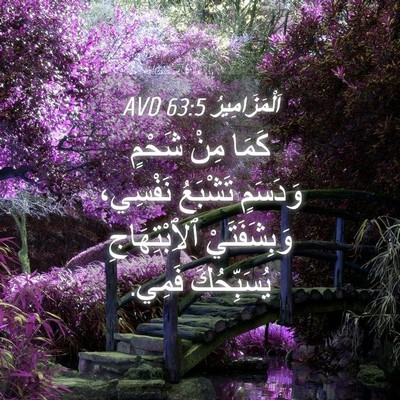 Picture 04 - اَلْمَزَامِيرُ 63:5 AVD - كَمَا مِنْ شَحْمٍ وَدَسَمٍ - Bible Verse Picture
