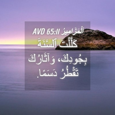 Picture 04 - اَلْمَزَامِيرُ 65:11 AVD - كَلَّلْتَ ٱلسَّنَةَ - Bible Verse Picture