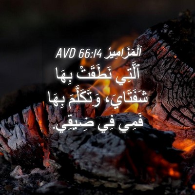 Picture 04 - اَلْمَزَامِيرُ 66:14 AVD - ٱلَّتِي نَطَقَتْ بِهَا - Bible Verse Picture