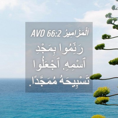 Picture 04 - اَلْمَزَامِيرُ 66:2 AVD - رَنِّمُوا بِمَجْدِ - Bible Verse Picture