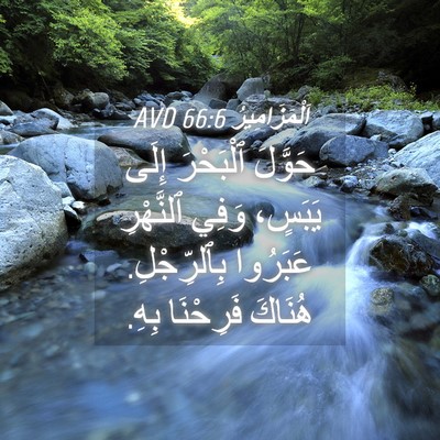 Picture 04 - اَلْمَزَامِيرُ 66:6 AVD - حَوَّلَ ٱلْبَحْرَ إِلَى - Bible Verse Picture