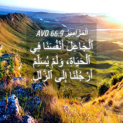 Picture 04 - اَلْمَزَامِيرُ 66:9 AVD - ٱلْجَاعِلَ أَنْفُسَنَا - Bible Verse Picture