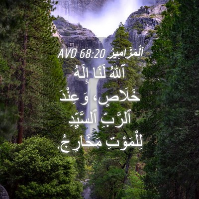 Picture 04 - اَلْمَزَامِيرُ 68:20 AVD - ٱللهُ لَنَا إِلَهُ - Bible Verse Picture