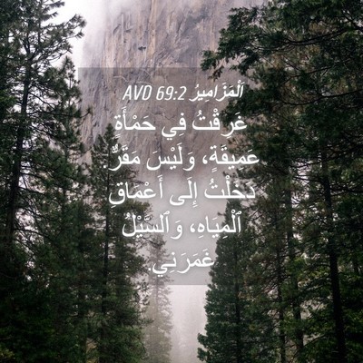 Picture 04 - اَلْمَزَامِيرُ 69:2 AVD - غَرِقْتُ فِي حَمْأَةٍ - Bible Verse Picture