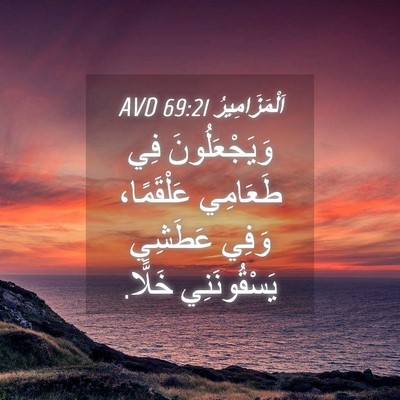 Picture 04 - اَلْمَزَامِيرُ 69:21 AVD - وَيَجْعَلُونَ فِي - Bible Verse Picture