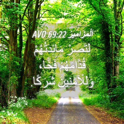 Picture 04 - اَلْمَزَامِيرُ 69:22 AVD - لِتَصِرْ مَائِدَتُهُمْ - Bible Verse Picture