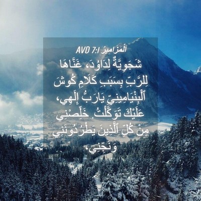 Picture 04 - اَلْمَزَامِيرُ 7:1 AVD - شَجَوِيَّةٌ لِدَاوُدَ، - Bible Verse Picture