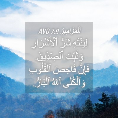Picture 04 - اَلْمَزَامِيرُ 7:9 AVD - لِيَنْتَهِ شَرُّ - Bible Verse Picture
