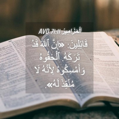 Picture 04 - اَلْمَزَامِيرُ 71:11 AVD - قَائِلِينَ: «إِنَّ ٱللهَ - Bible Verse Picture