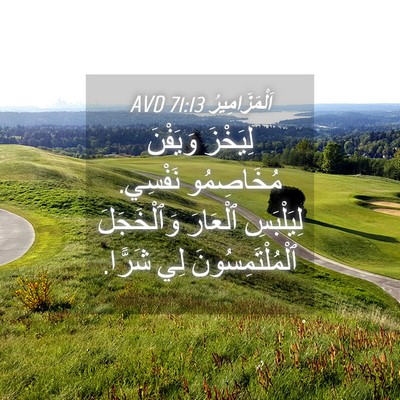 Picture 04 - اَلْمَزَامِيرُ 71:13 AVD - لِيَخْزَ وَيَفْنَ - Bible Verse Picture