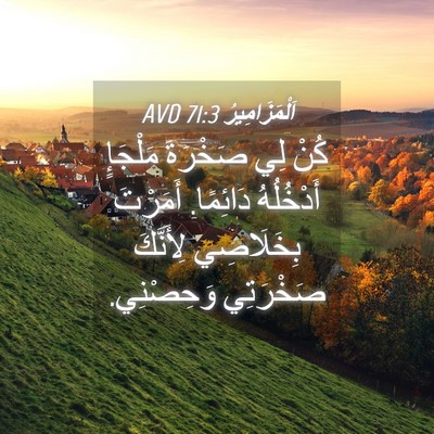 Picture 04 - اَلْمَزَامِيرُ 71:3 AVD - كُنْ لِي صَخْرَةَ مَلْجَإٍ - Bible Verse Picture